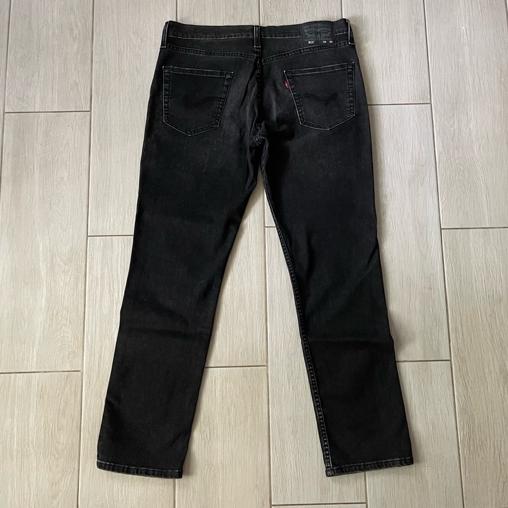 Men’s 511 Slim Fit Jeans in Frog Eye - Black - Picture 4 of 8